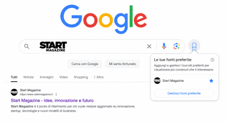 google fonti preferite startmag